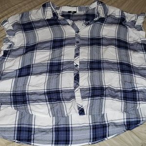 A&I brand blue plaid shirt